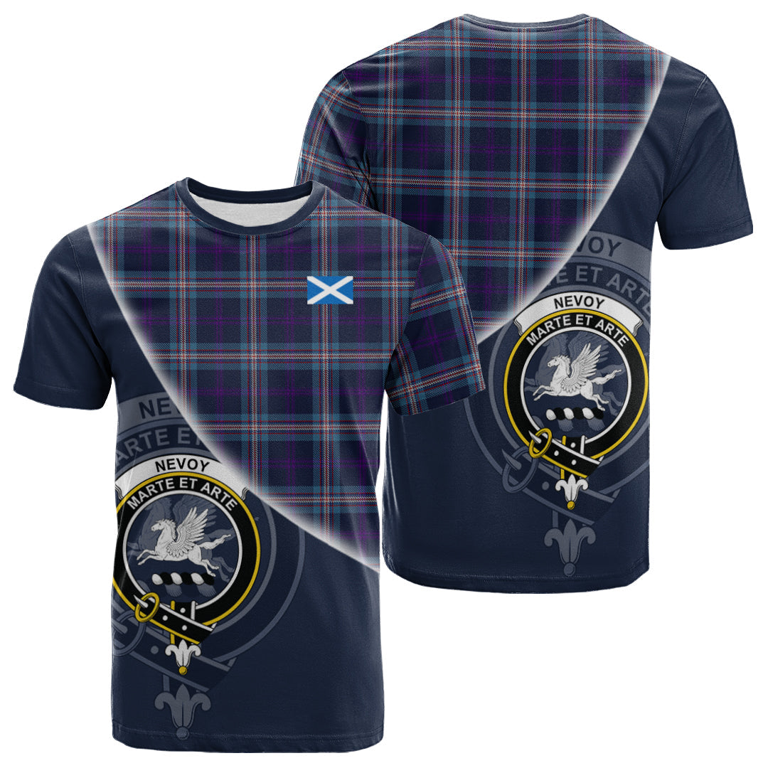 Printivon Nevoy Tartan Scottish Crest T Shirt