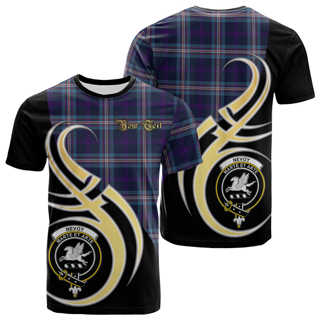 Printivon Nevoy Tartan Crest Believe In Me T Shirt