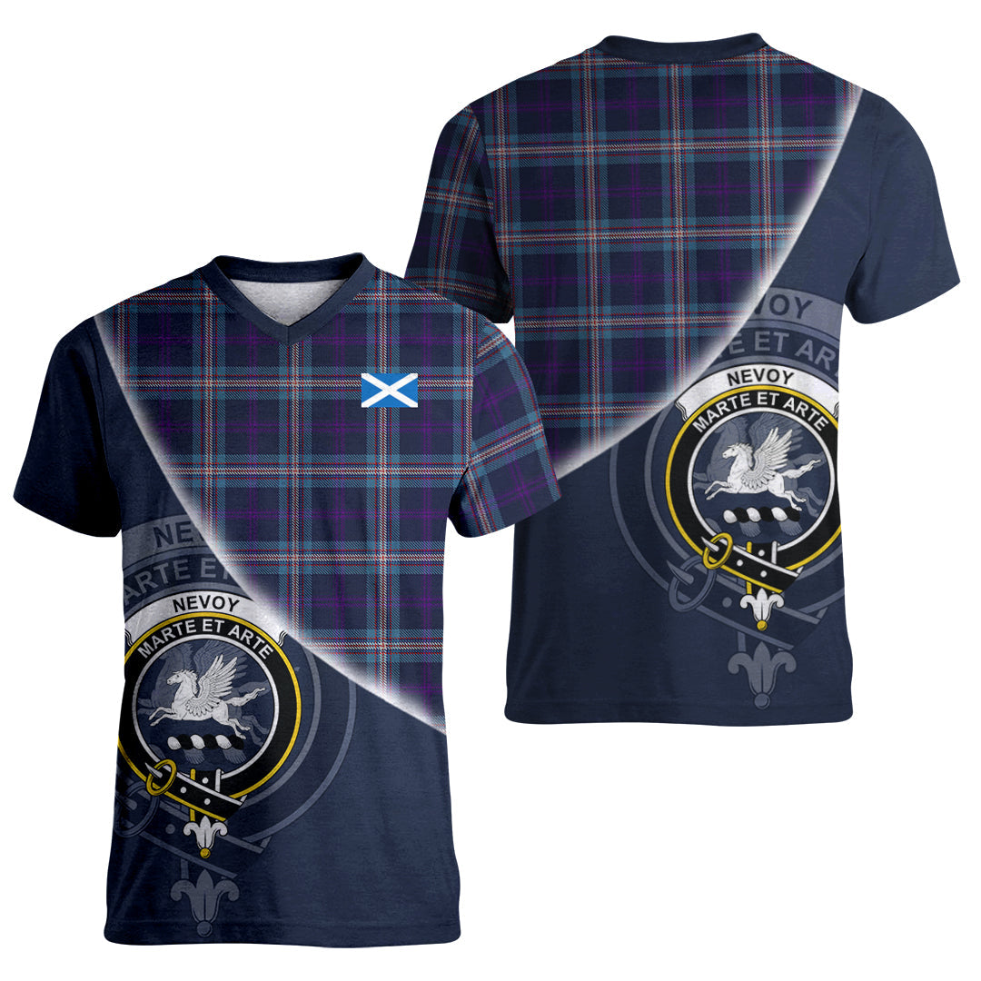 Printivon Nevoy Tartan Scottish Crest T Shirt