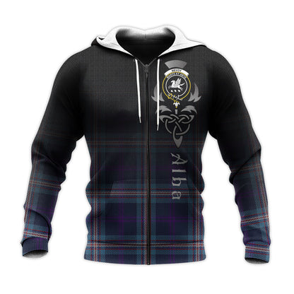 Printivon Nevoy Tartan Crest Alba Celtic Hoodie