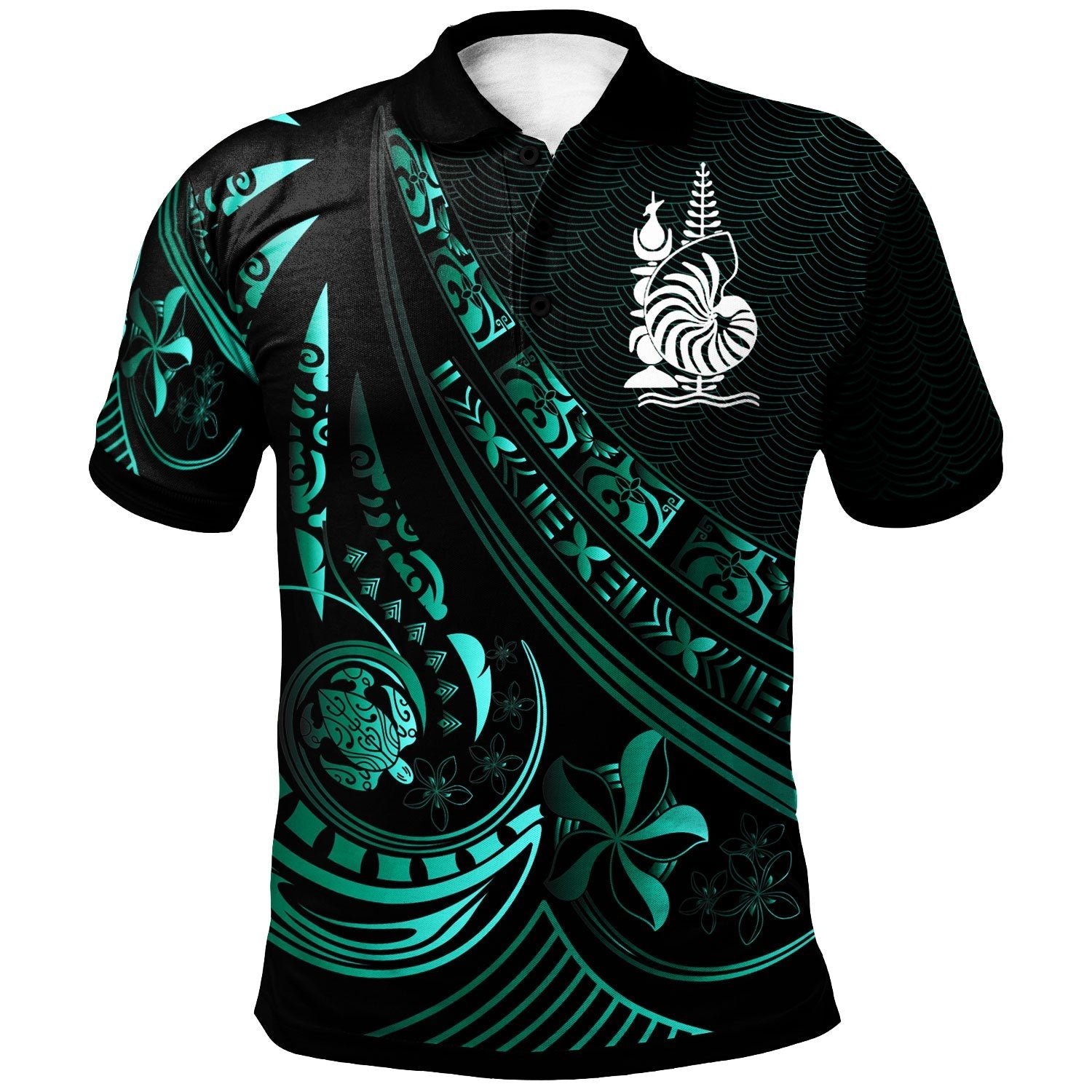 New Caledonia Polo Shirt - The Flow Of The Ocean Green