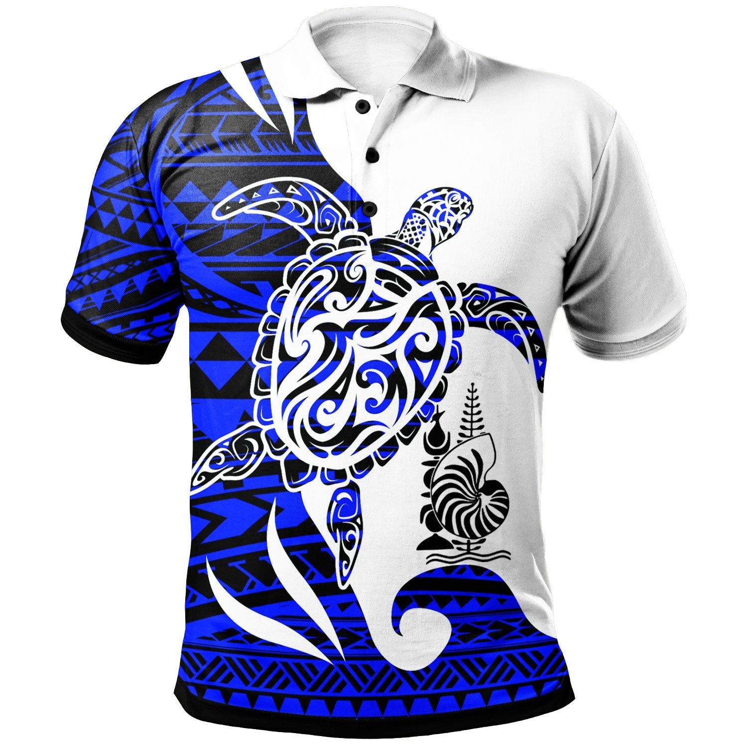 New Caledonia Blue Turtle Polo Shirt - Mega Turtle