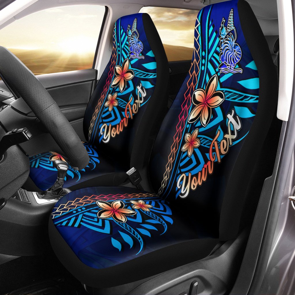 New Caledonia Custom Personalised Car Seat Covers Vintage Tribal Mountain