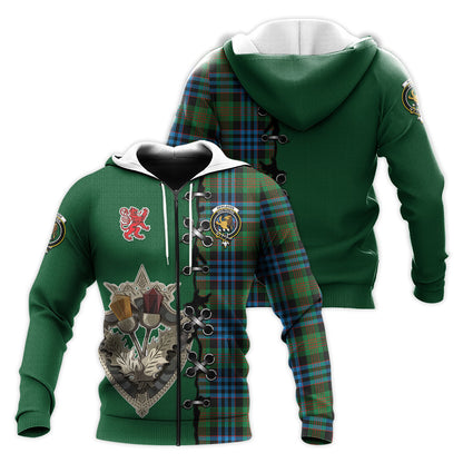 Printivon Newlands Of Lauriston Tartan Hoodie Lion Rampant And Celtic Thistle Style