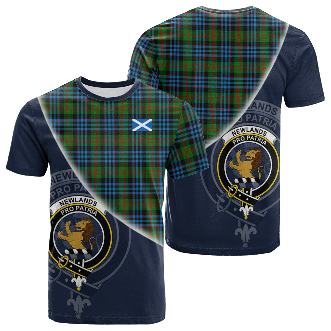 Printivon Newlands of Lauriston Tartan Scottish Crest T Shirt