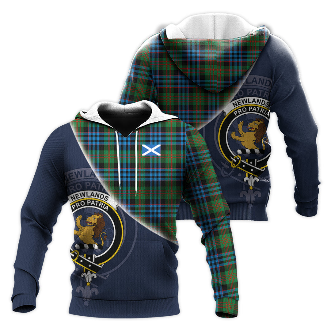 Printivon Newlands Of Lauriston Tartan Scottish Crest Hoodie
