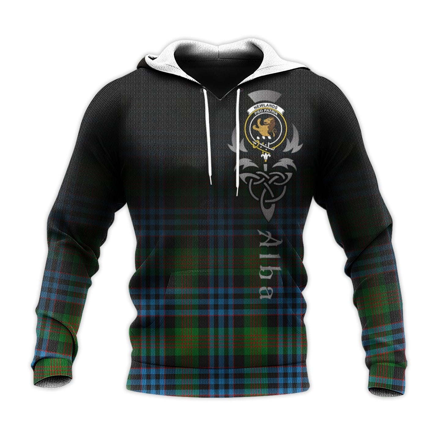 Printivon Newlands Of Lauriston Tartan Crest Alba Celtic Hoodie