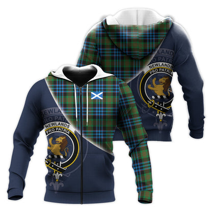 Printivon Newlands Of Lauriston Tartan Scottish Crest Hoodie