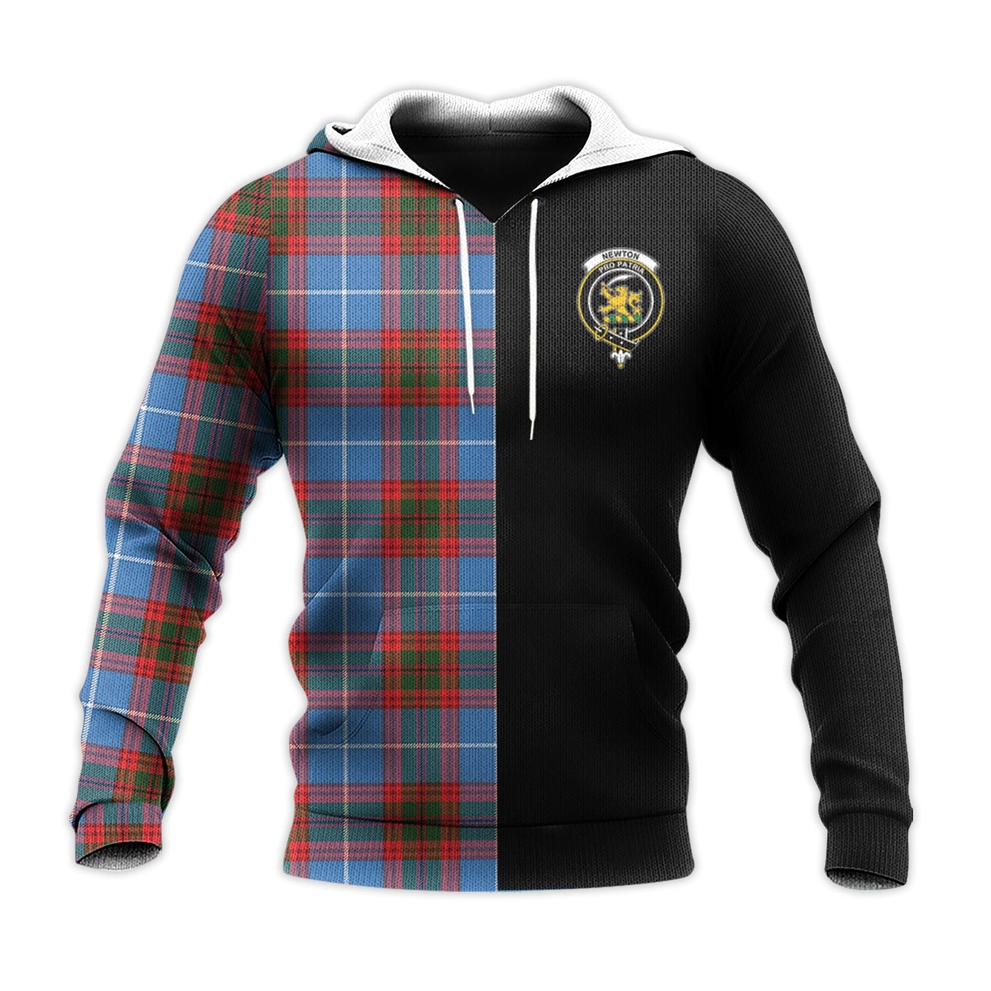 Printivon Newton Tartan Personalize Half Hoodie