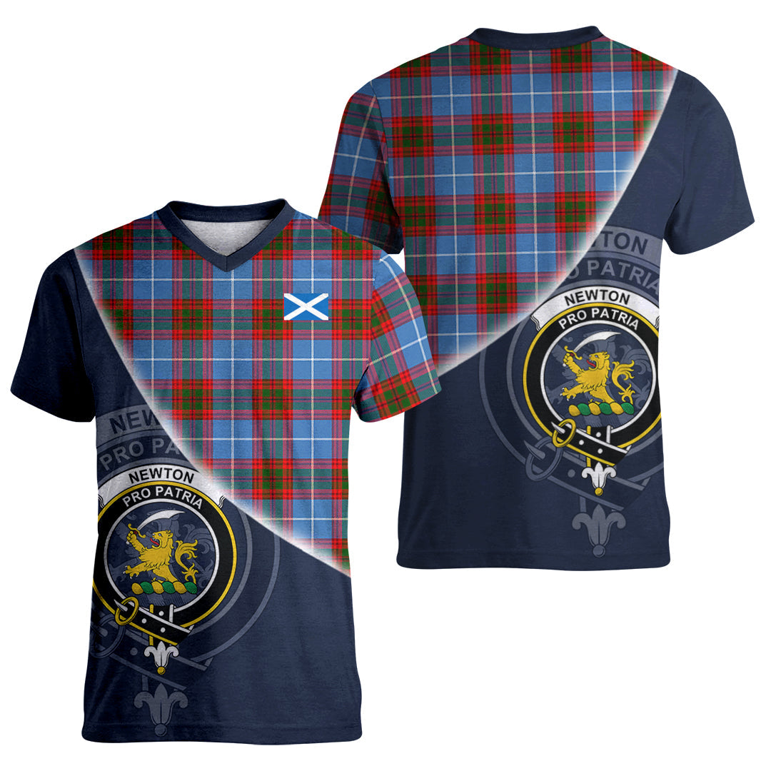 Printivon Newton Tartan Scottish Crest T Shirt