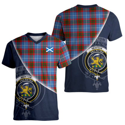 Printivon Newton Tartan Scottish Crest T Shirt