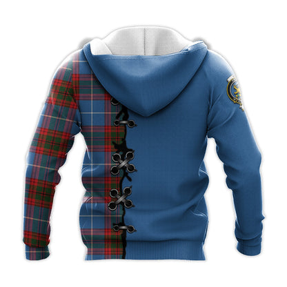 Printivon Newton Tartan Hoodie Lion Rampant And Celtic Thistle Style