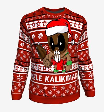 Hawaii Warriors Mele Kalikimaka Sweatshirt Ugly Hawaii Christmas Red