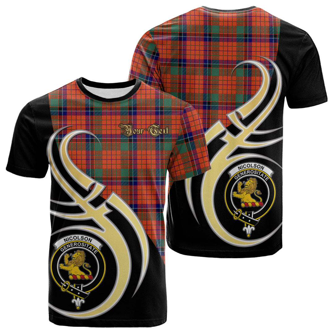 Printivon Nicolson Ancient Tartan Crest Believe In Me T Shirt