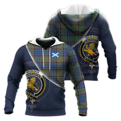 Printivon Nicolson Hunting Ancient Tartan Scottish Crest Hoodie