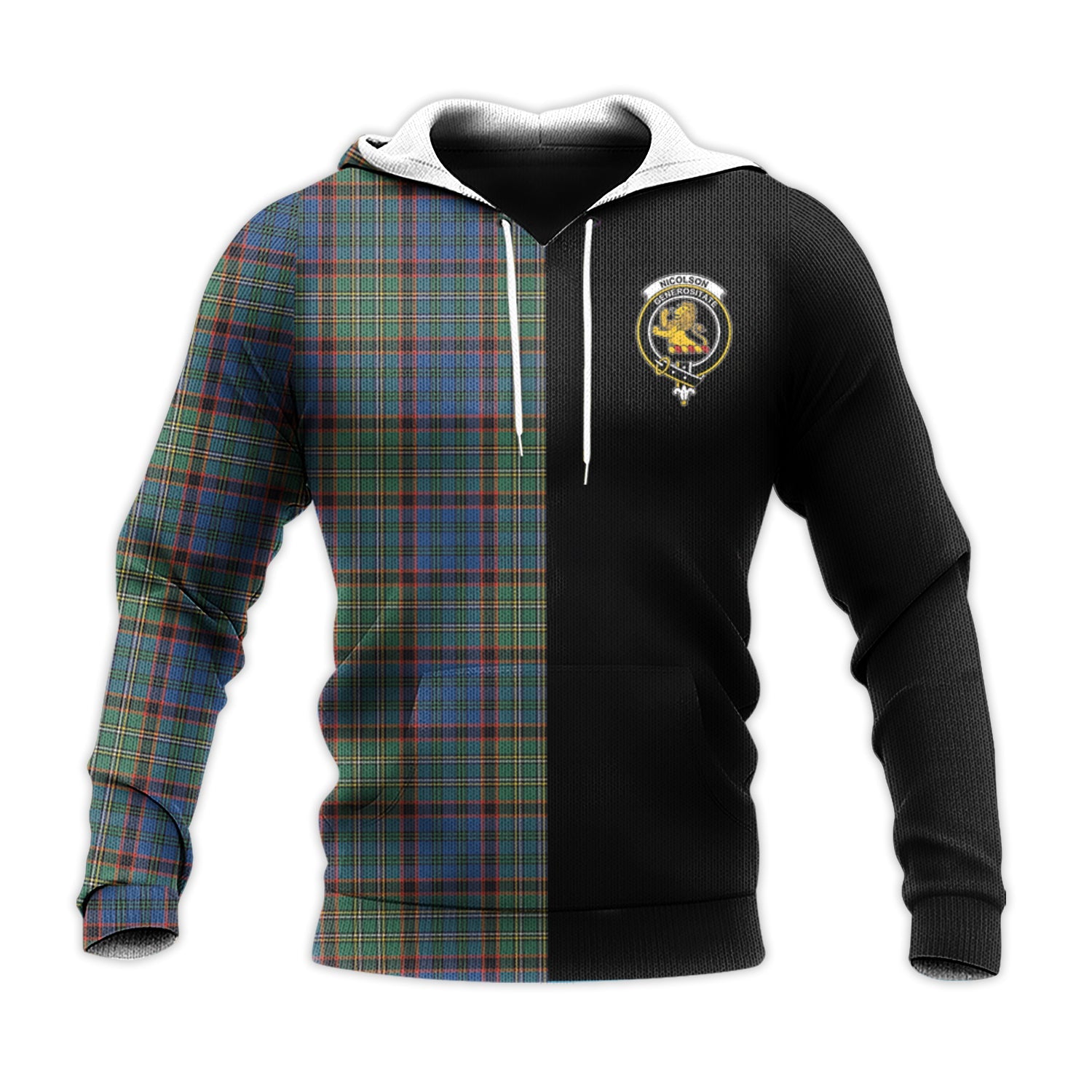 Printivon Nicolson Hunting Ancient Tartan Personalize Half Hoodie
