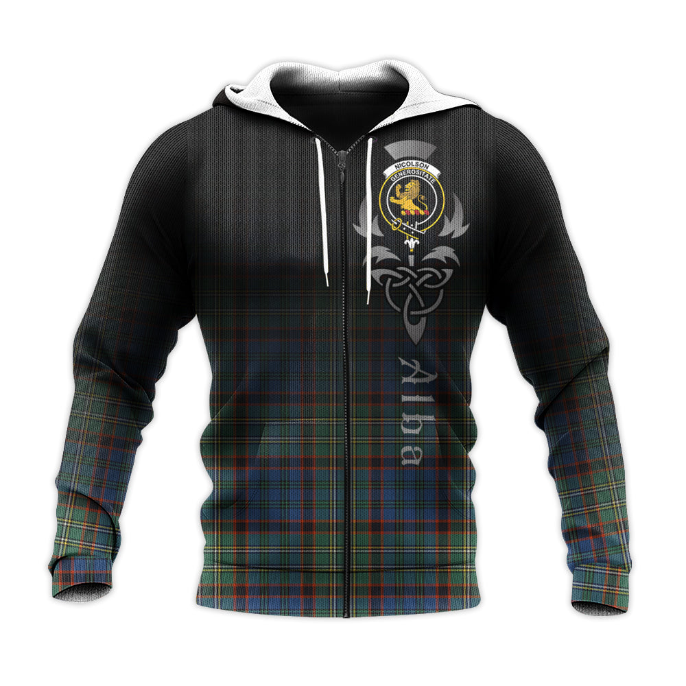 Printivon Nicolson Hunting Ancient Tartan Crest Alba Celtic Hoodie