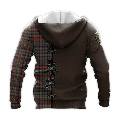Printivon Nicolson Hunting Weathered Tartan Hoodie Lion Rampant And Celtic Thistle Style
