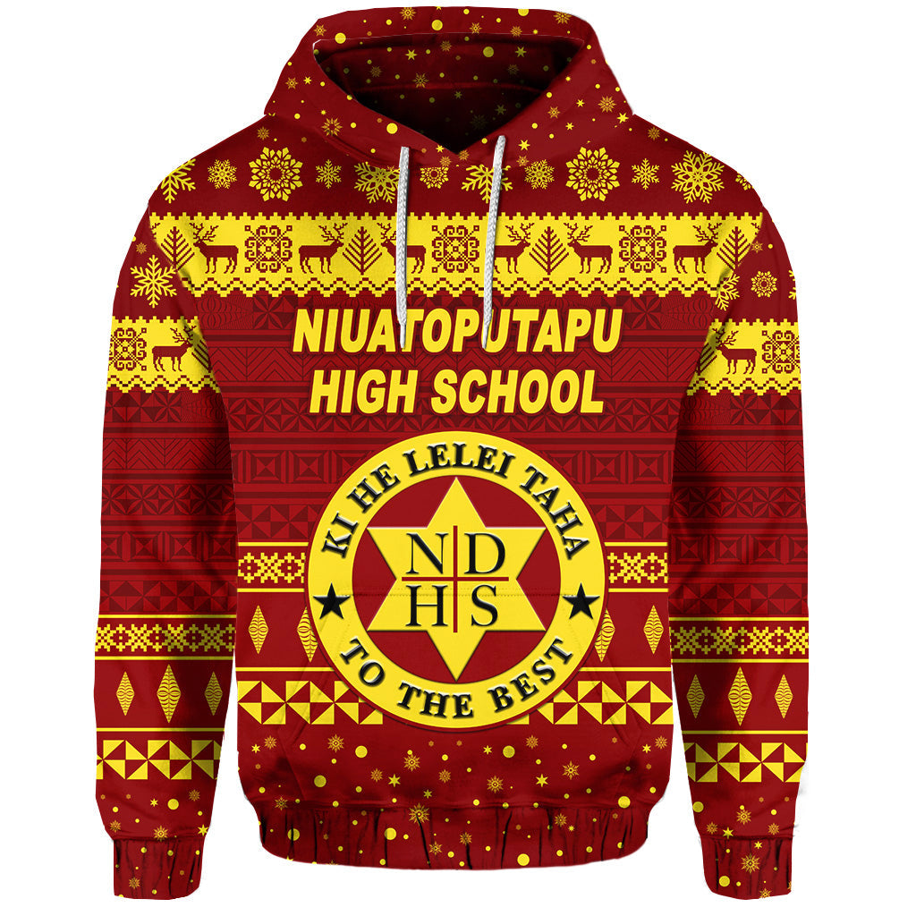 ( Personalised) Niuatoputapu High School Christmas Hoodie Simple Style