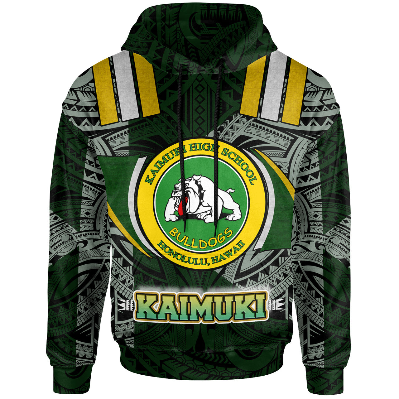 Hawaii Kaimuki High School Hoodie Kaimuki High School Polynesian Pattern Hoodie
