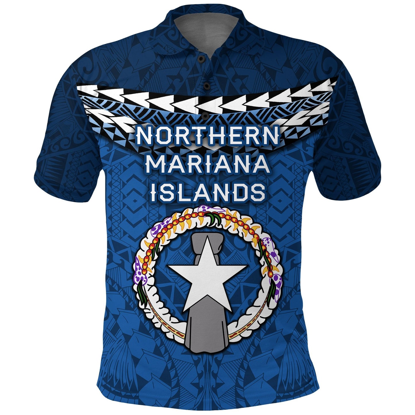Northern Mariana Islands Polynesian Polo Shirt - Vibes Version