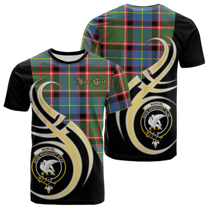 Printivon Norvel Tartan Crest Believe In Me T Shirt