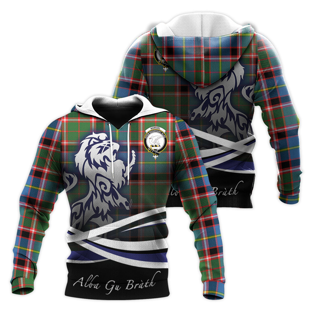 Printivon Norvel Tartan Scottish Lion Hoodie