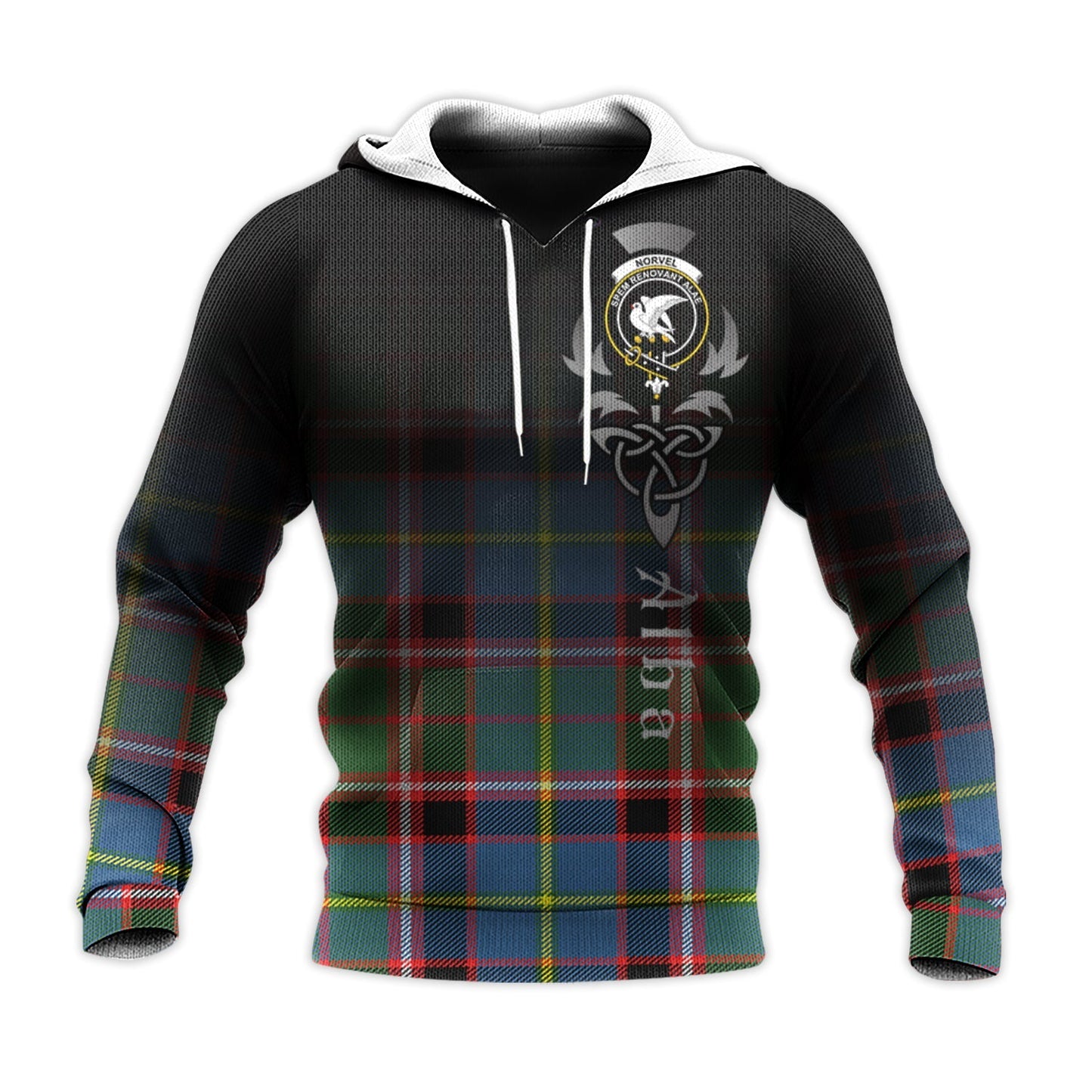 Printivon Norvel Tartan Crest Alba Celtic Hoodie