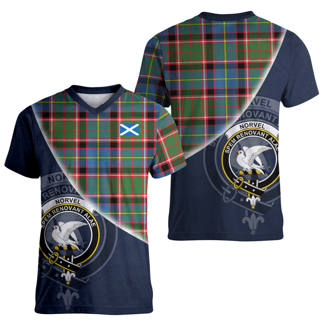 Printivon Norvel Tartan Scottish Crest T Shirt