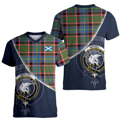 Printivon Norvel Tartan Scottish Crest T Shirt