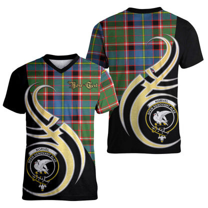 Printivon Norvel Tartan Crest Believe In Me T Shirt
