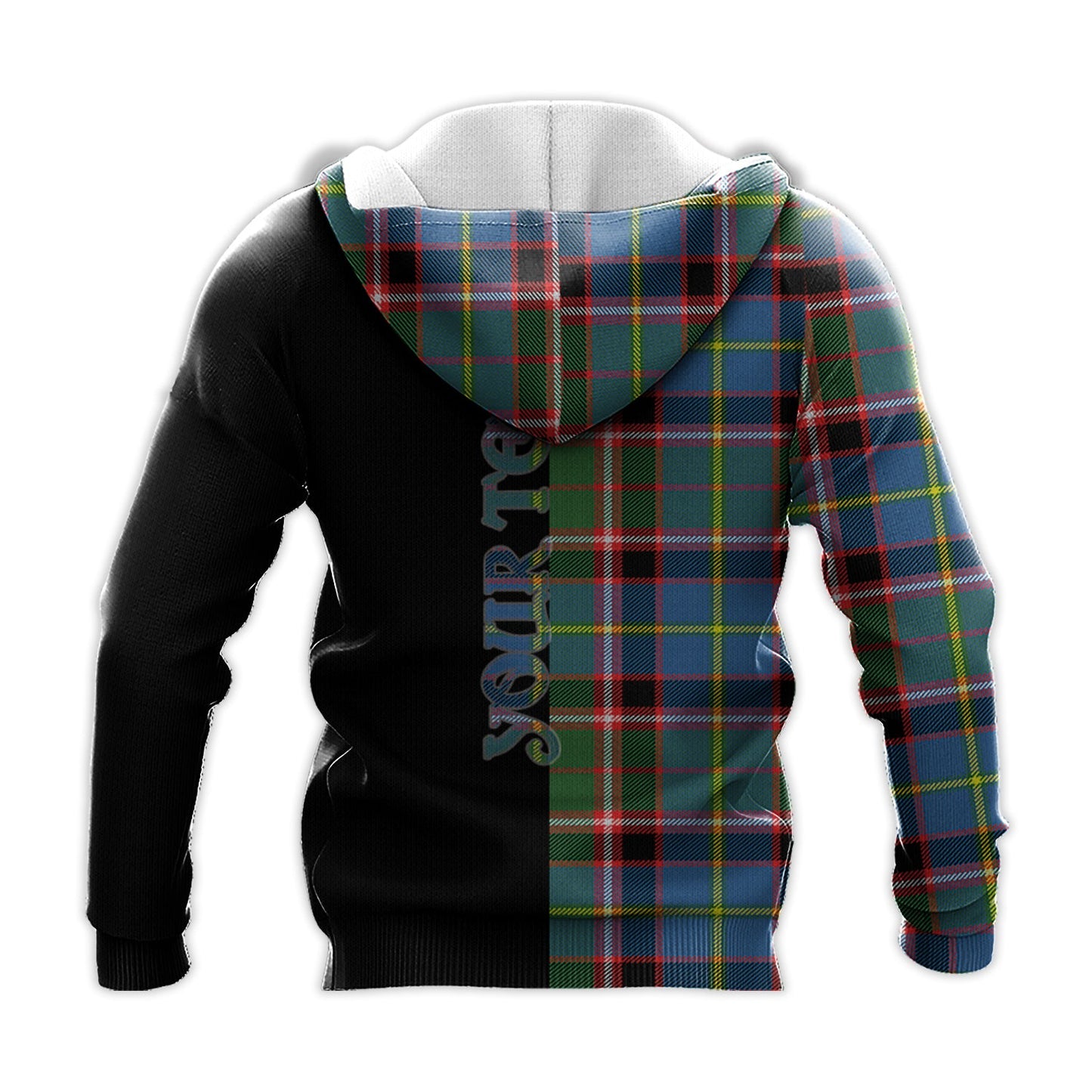 Printivon Norvel Tartan Personalize Half Hoodie