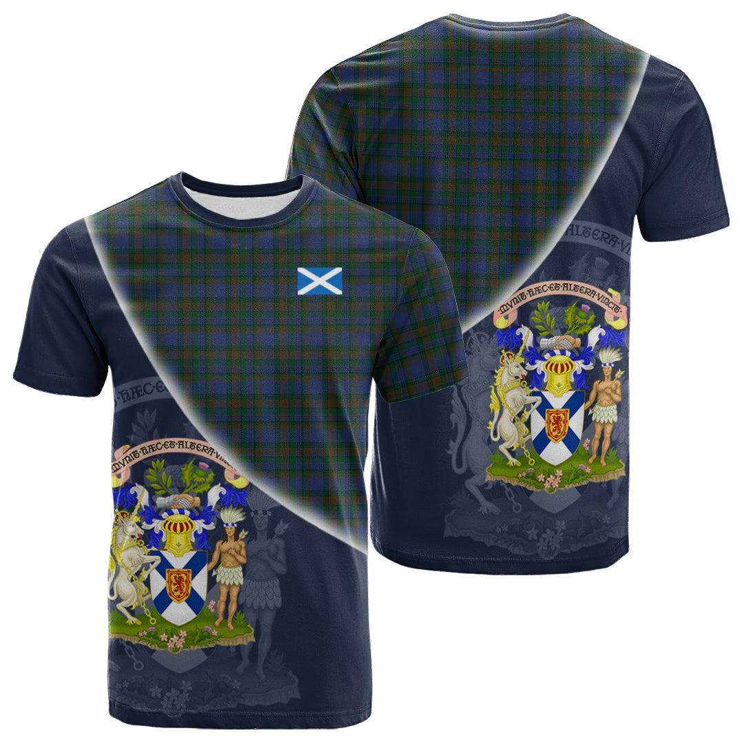 Printivon NovaScotia District Tartan Scottish Crest T Shirt