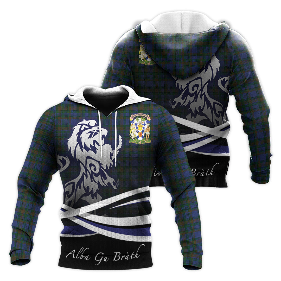 Printivon Novascotia District Tartan Scottish Lion Hoodie