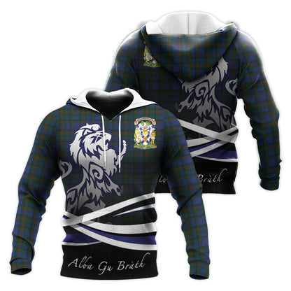 Printivon Novascotia District Tartan Scottish Lion Hoodie