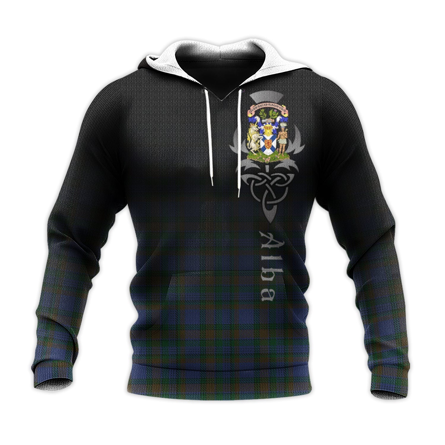 Printivon Novascotia District Tartan Crest Alba Celtic Hoodie