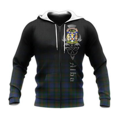 Printivon Novascotia District Tartan Crest Alba Celtic Hoodie