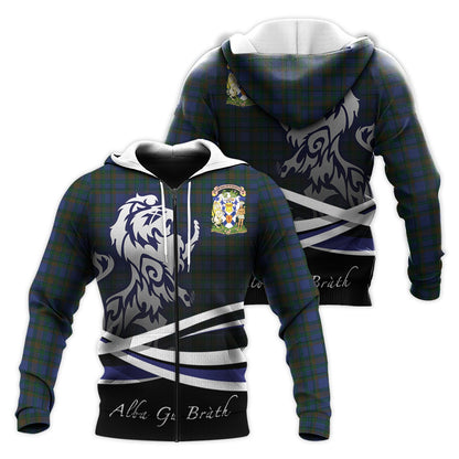 Printivon Novascotia District Tartan Scottish Lion Hoodie