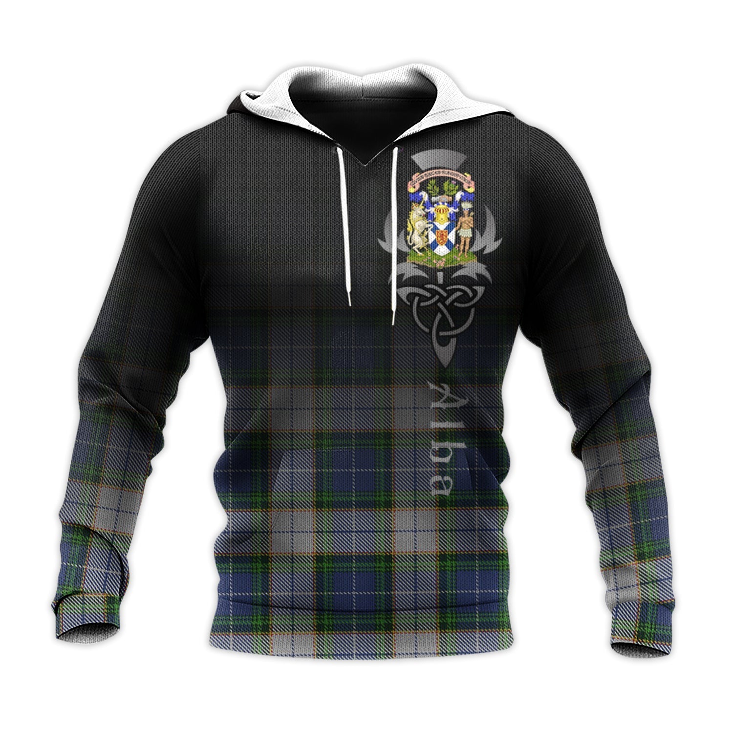 Printivon Novascotia District Dress Tartan Crest Alba Celtic Hoodie