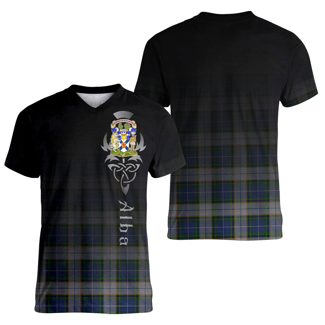 Printivon NovaScotia District Dress Tartan Crest Alba Celtic T Shirt