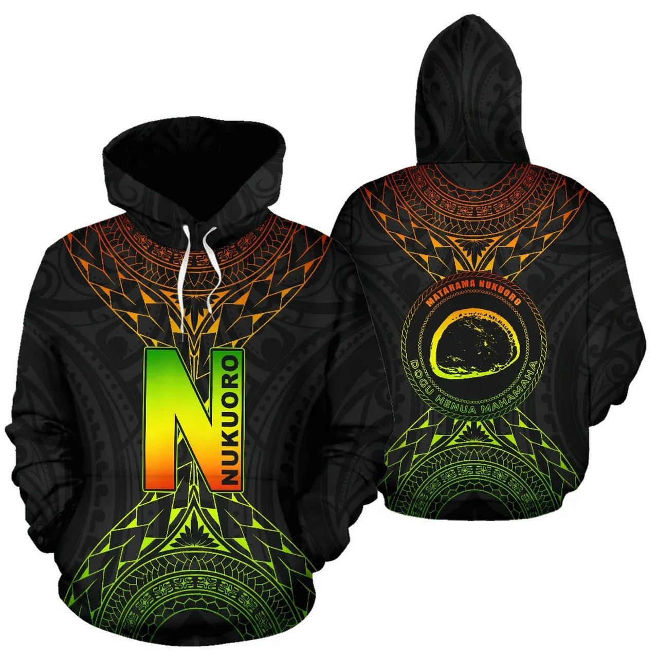 Nukuoro Atoll All Over Hoodie