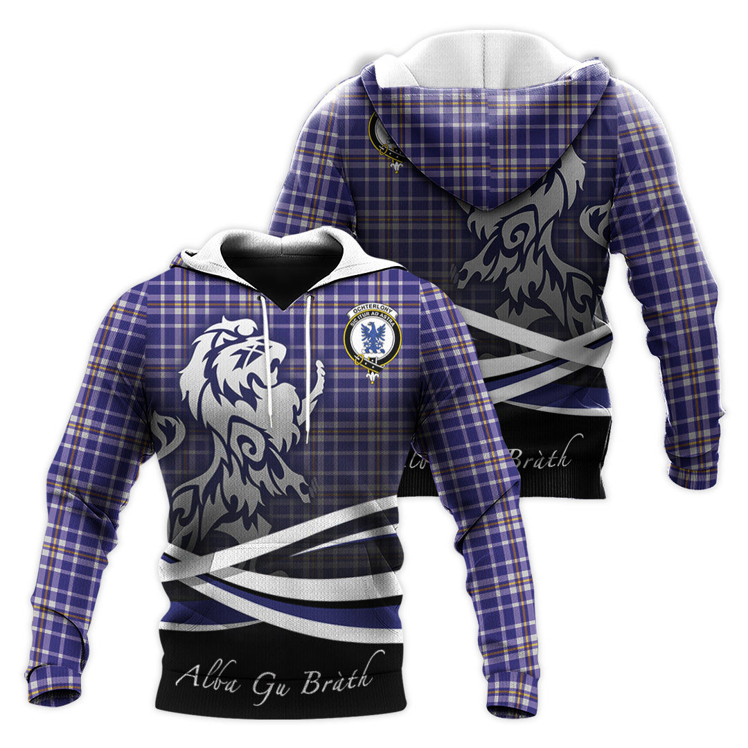 Printivon Ochterlony Tartan Scottish Lion Hoodie