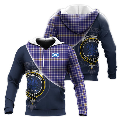Printivon Ochterlony Tartan Scottish Crest Hoodie