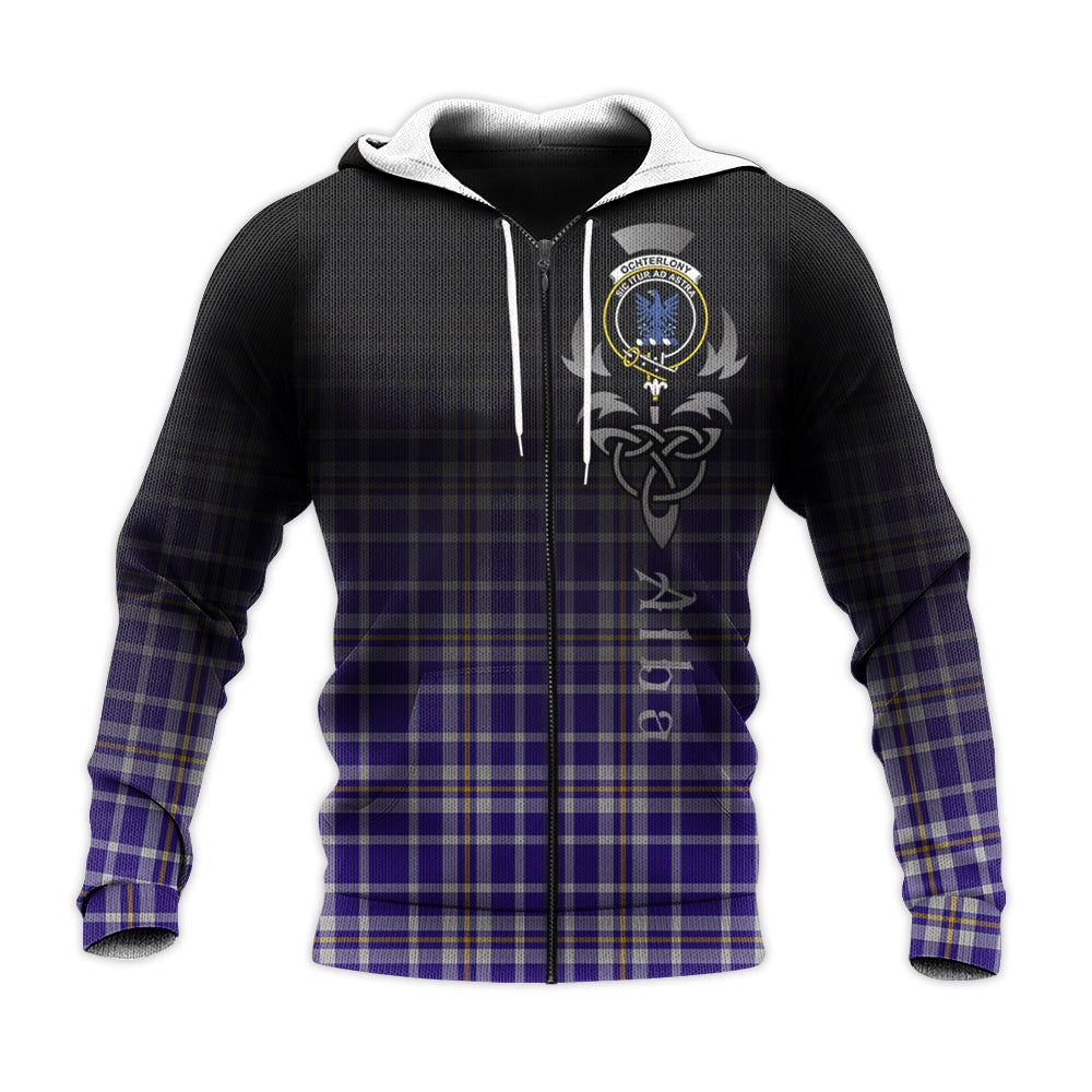 Printivon Ochterlony Tartan Crest Alba Celtic Hoodie
