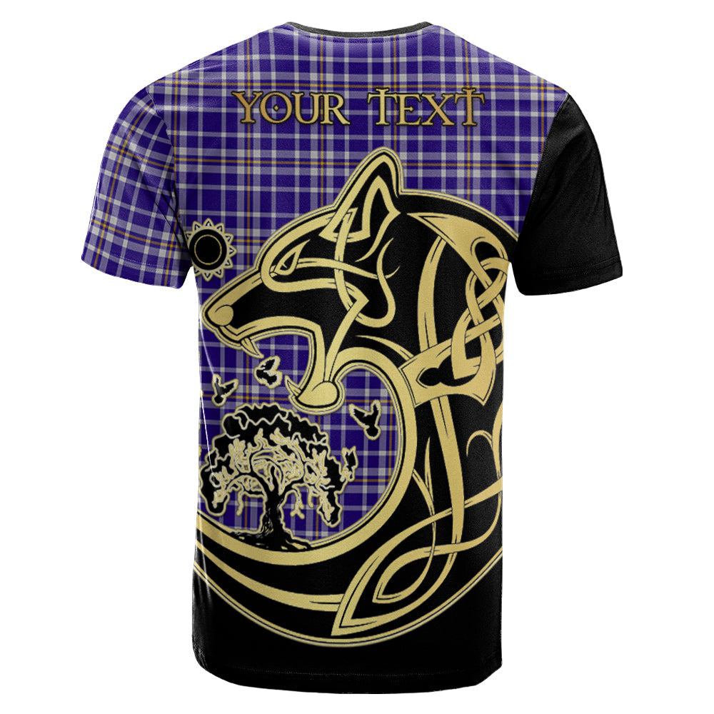 Printivon Ochterlony Crest Celtic Wolf Tartan T Shirt Custom Your Text