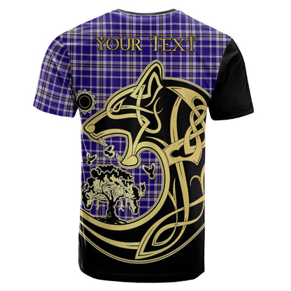 Printivon Ochterlony Crest Celtic Wolf Tartan T Shirt Custom Your Text