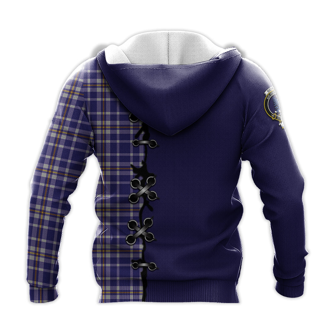 Printivon Ochterlony Tartan Hoodie Lion Rampant And Celtic Thistle Style