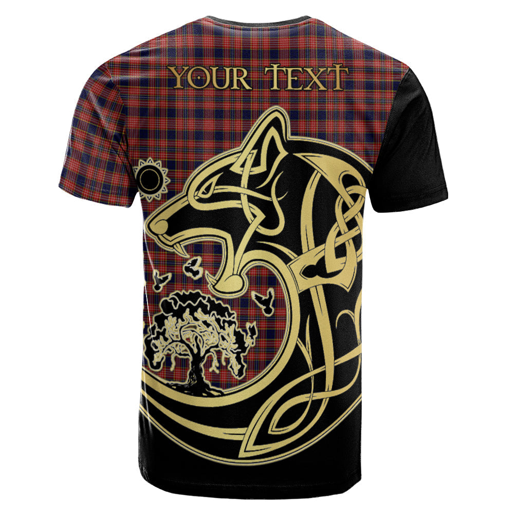 Printivon Ogilvie (Ogilvy) Crest Celtic Wolf Tartan T Shirt Custom Your Text