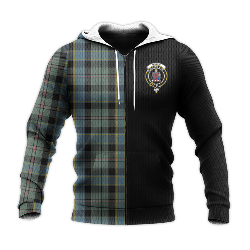 Printivon Ogilvie Ogilvy Hunting Tartan Personalize Half Hoodie
