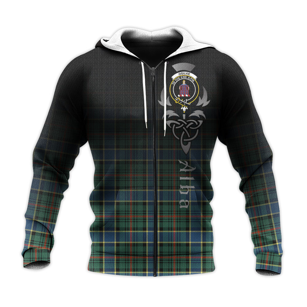 Printivon Ogilvie Ogilvy Hunting Ancient Tartan Crest Alba Celtic Hoodie